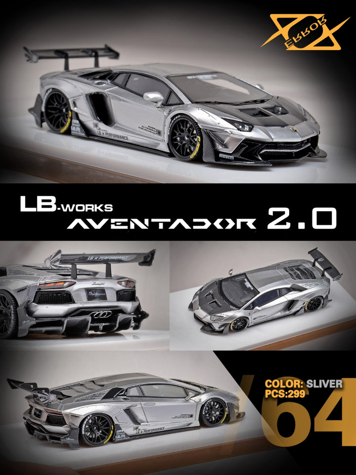 [Preorder] 404 ERROR 1:64 LBWK Lamborghini Aventador 2.0 (7 Colours)