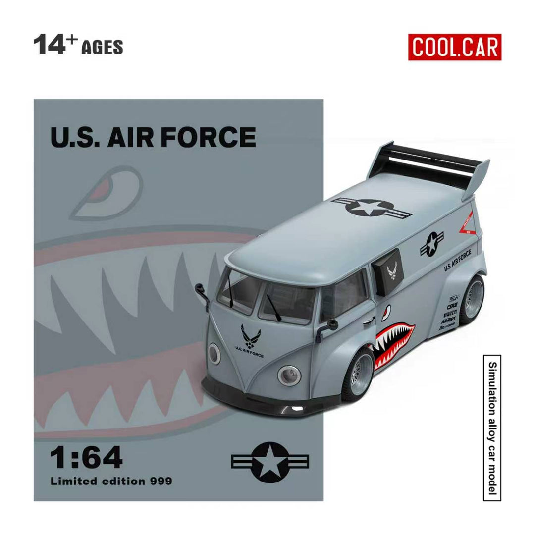 [Preorder] Cool Car 1:64 Volkswagen T1 Grey Shark Mouth Livery CC642959