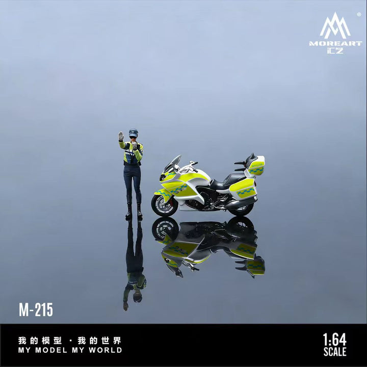 [Preorder] MoreArt 1:64 BMW POLICE MOTORCYCLE FEMALE RIDING POLCE DOLL SET A MO222215