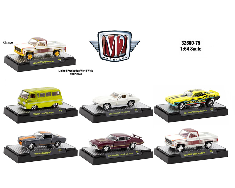M2 Machines 1:64 Auto-Thentics Release 75 Assortment CHASE SET