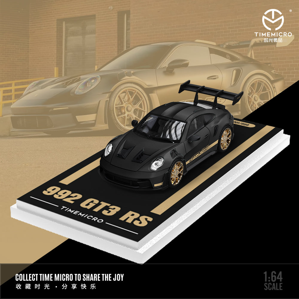 日本に Preorder] TimeMicro 1:64 Volkswagen and Porsche Black Gold ミニカー