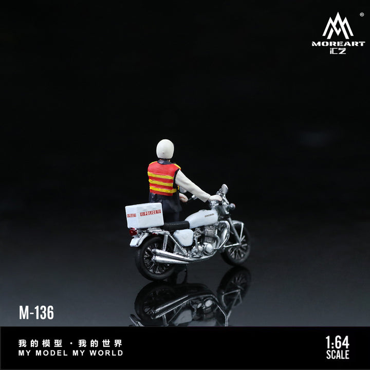 [Preorder] MoreArt 1:64 SALUTE TO CLASSICS HONG KONG TRAFFIC POLICE MOTORCYCLE DOLL MO222136