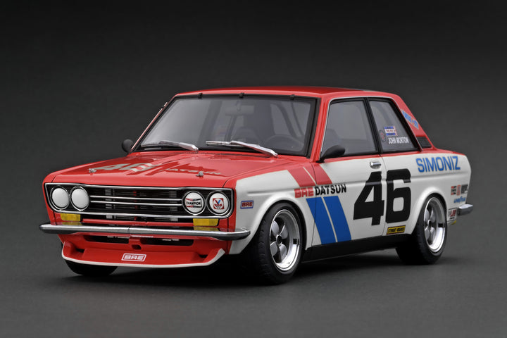 [Preorder] Ignition Model 1:18 Datsun Bluebird (510) White/Red #46 IG3308