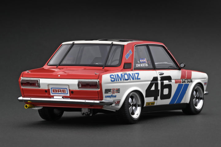 [Preorder] Ignition Model 1:18 Datsun Bluebird (510) White/Red #46 IG3308