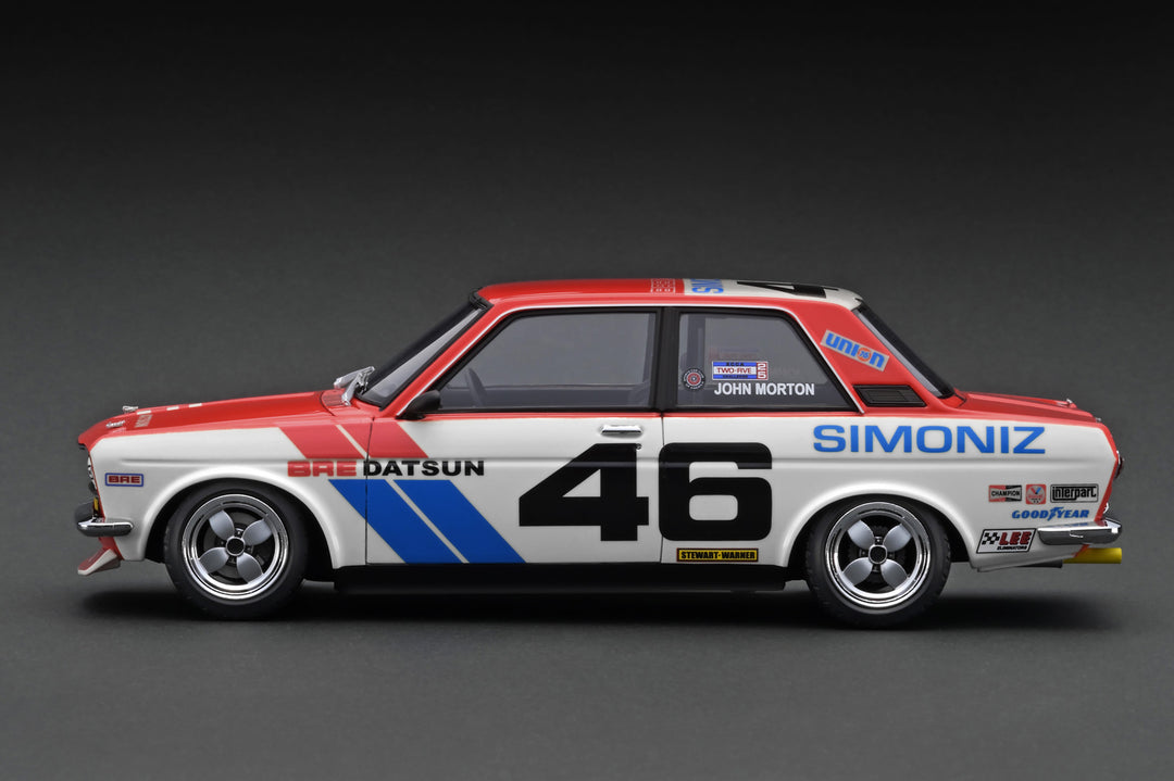 [Preorder] Ignition Model 1:18 Datsun Bluebird (510) White/Red #46 IG3308