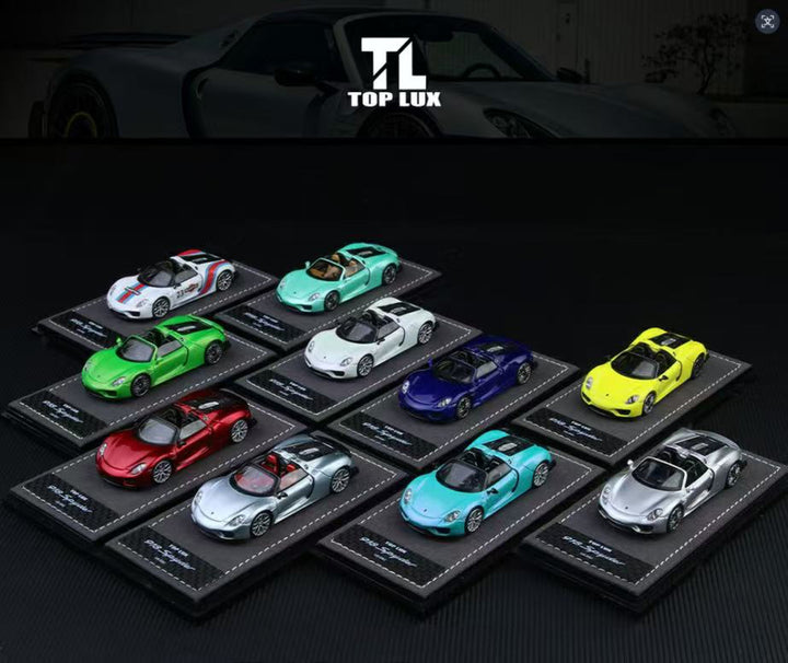 [Preorder] TOP LUX 1:64 Porsche 918 Spyder (10 Colours)