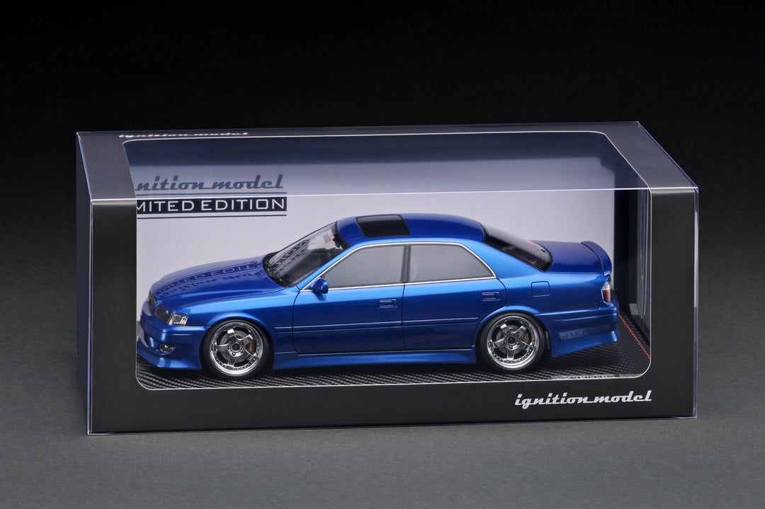 [Preorder] Ignition Model 1:18 VERTEX JZX100 Chaser Blue Metallic With 1JZ Engine IG3319