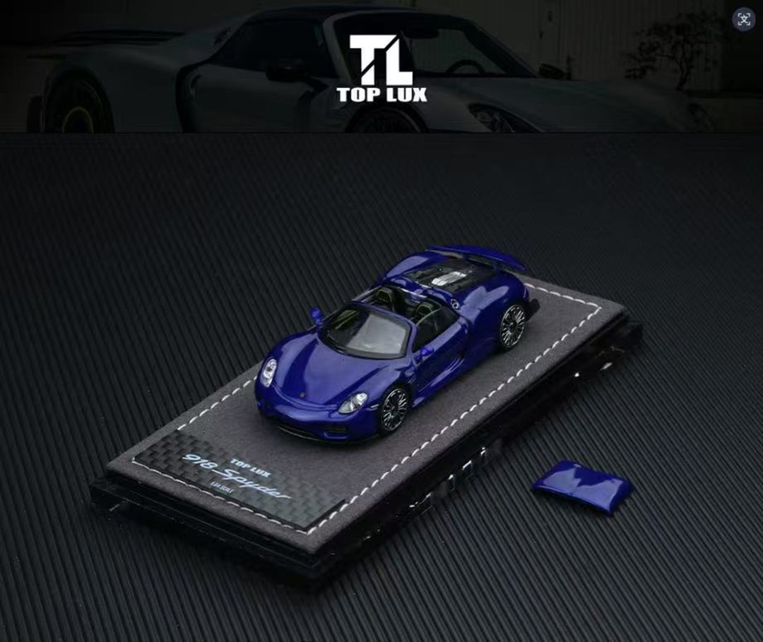 [Preorder] TOP LUX 1:64 Porsche 918 Spyder (10 Colours)