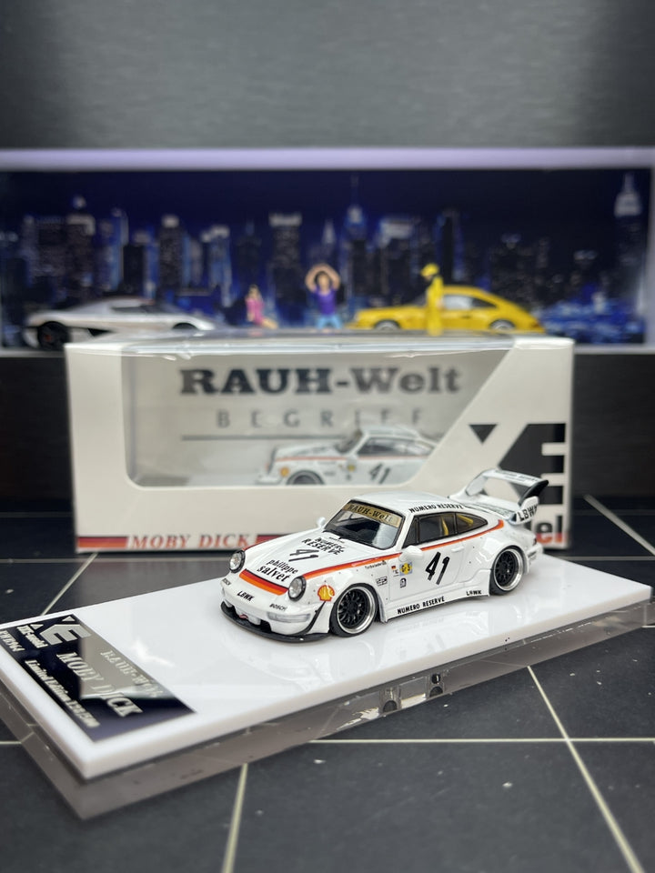 [Preorder] XKE 1:64 Porsche RWB964 - White 41# Livery