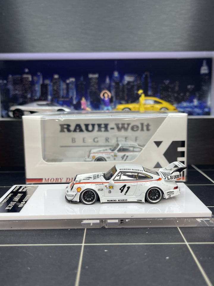[Preorder] XKE 1:64 Porsche RWB964 - White 41# Livery