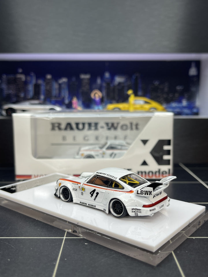 [Preorder] XKE 1:64 Porsche RWB964 - White 41# Livery
