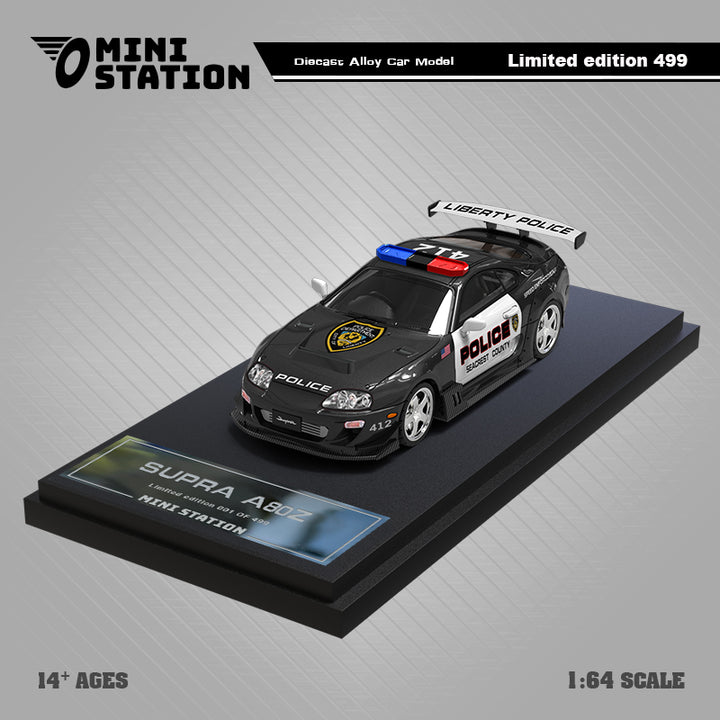 [Preorder] Mini Station 1:64 Toyota Supra A80z GTA Police car