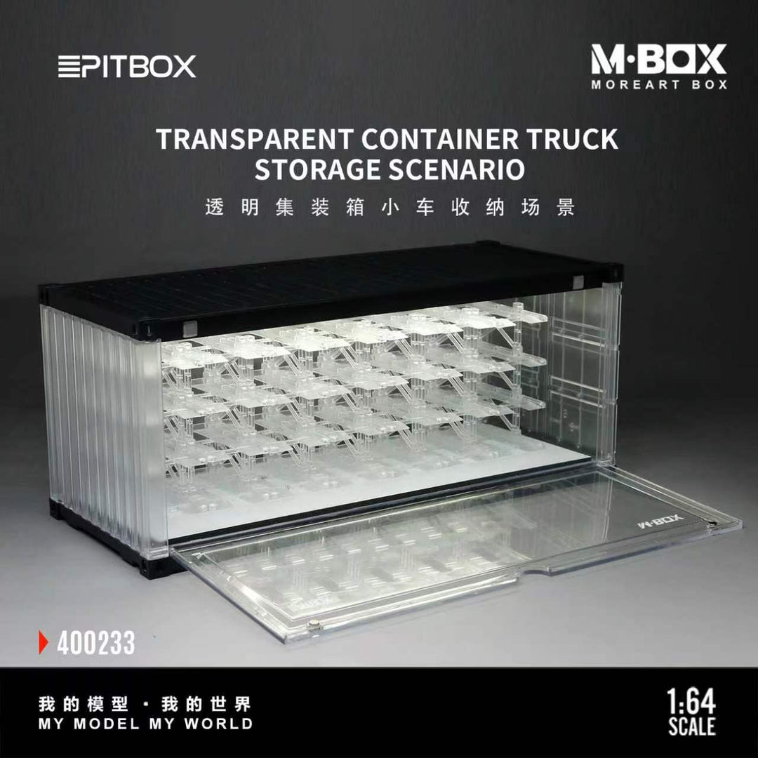 [Preorder] MBOX 1:64 TRANSPARENT CONTAINER TRUCK STORAGE SCENARIO MB400233