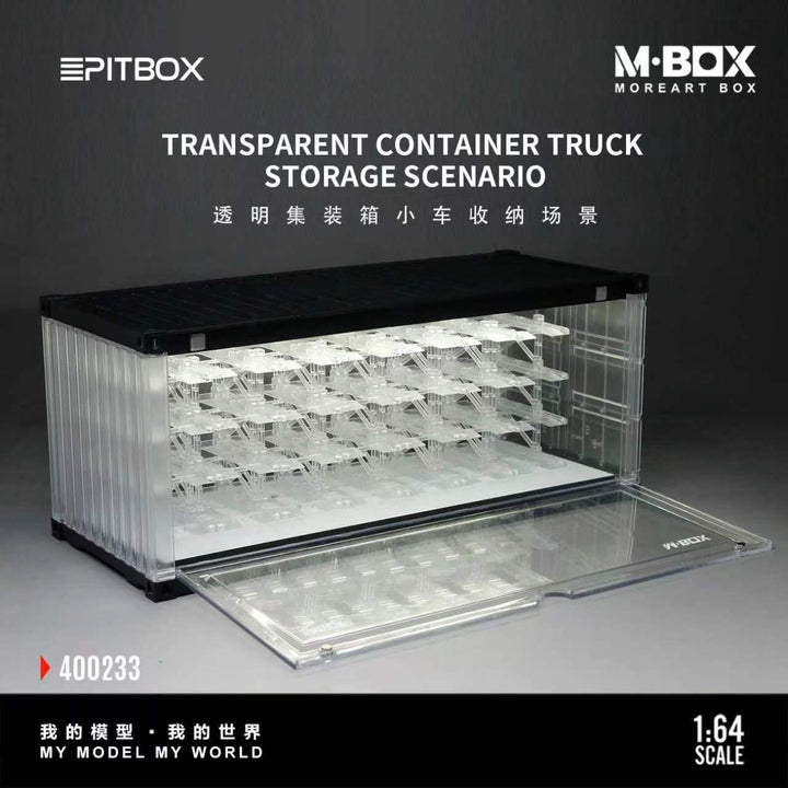 [Preorder] MBOX 1:64 TRANSPARENT CONTAINER TRUCK STORAGE SCENARIO MB400233