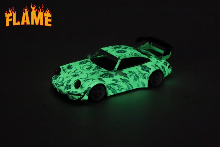 Flame 1:64 Porsche RWB 993 964 Green Ocean Luminous (2 Colours)