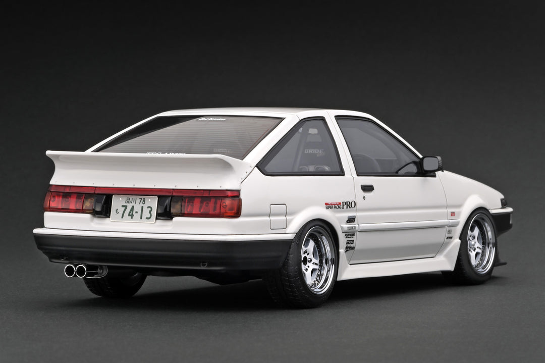 [Preorder] Ignition Model 1:18 Toyota Sprinter Trueno (AE86) 3Door TK-Street Late Ver. White (WORK MEISTER CR01 wheels) IG3489