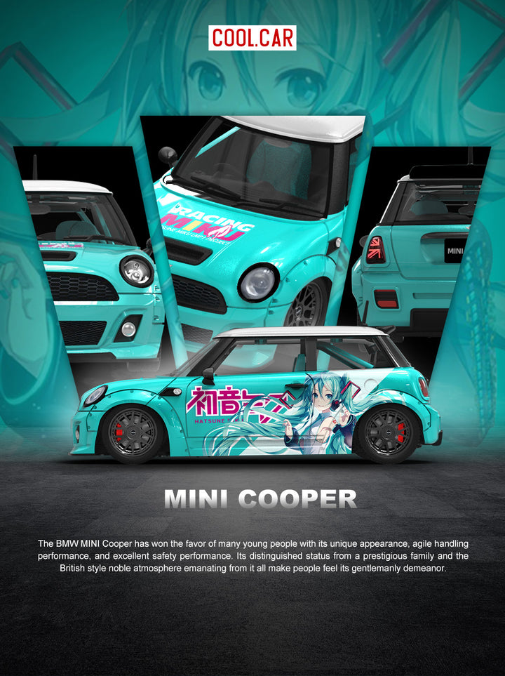 [Preorder] Cool Car 1:64 Mini Cooper Hatsune Miku livery (3 Versions)