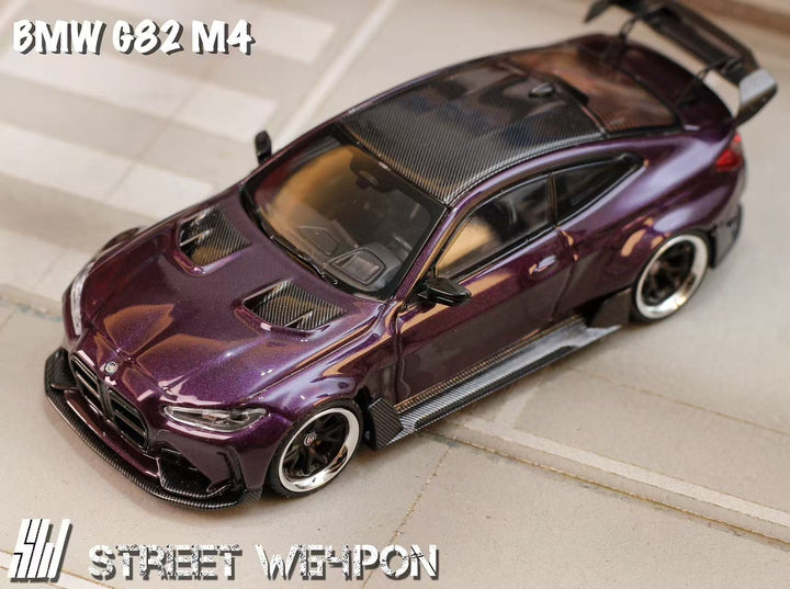 [Preorder] Street Weapon 1:64 BMW G82 M4 wide-body - Dark Purple Special Edition