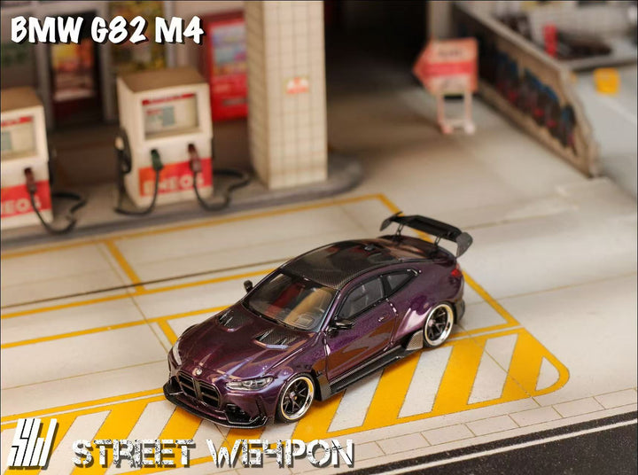[Preorder] Street Weapon 1:64 BMW G82 M4 wide-body - Dark Purple Special Edition
