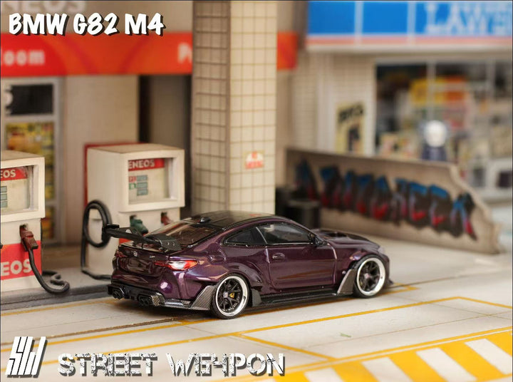 [Preorder] Street Weapon 1:64 BMW G82 M4 wide-body - Dark Purple Special Edition