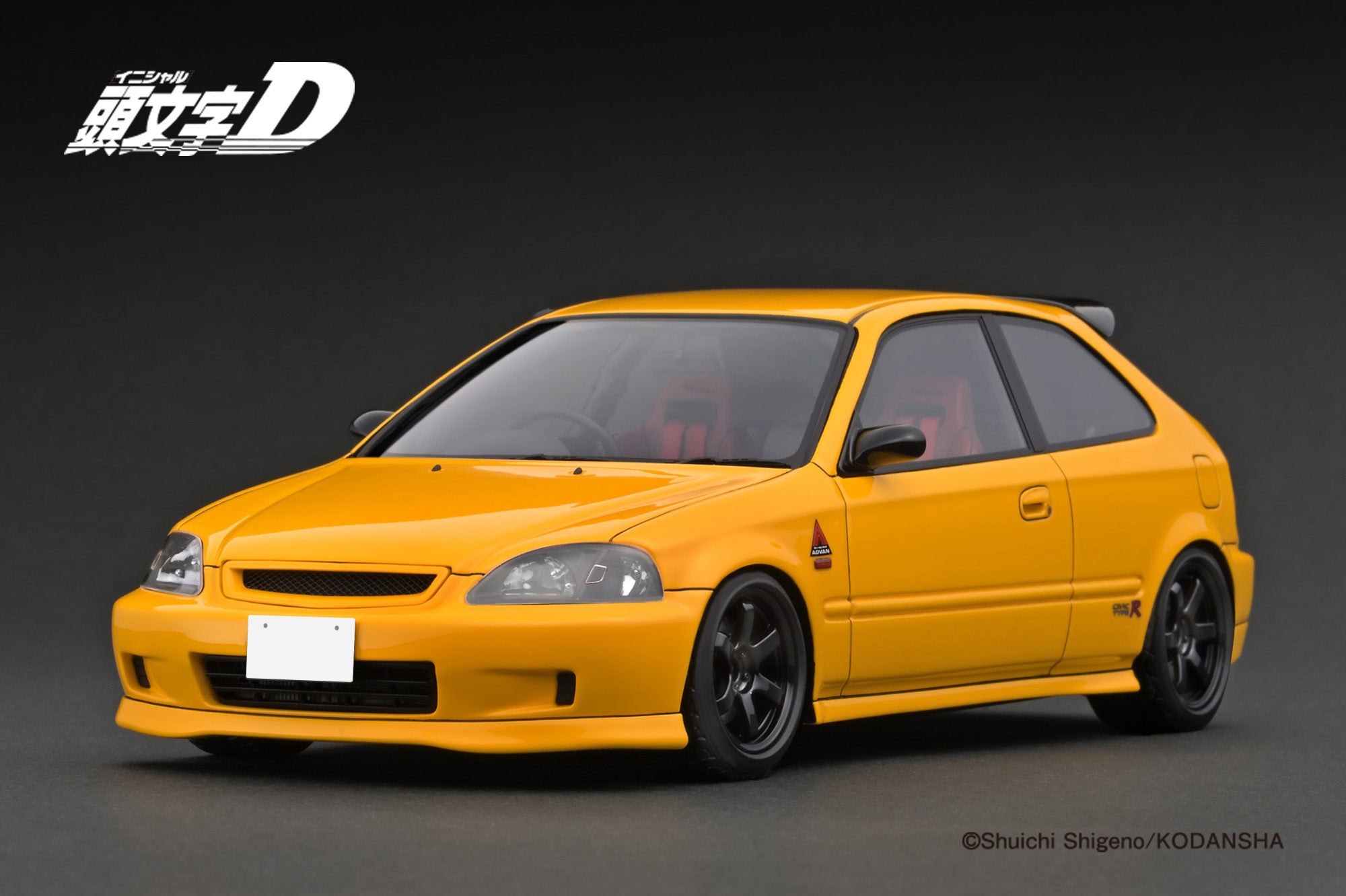 Ignition Model 1:18 INITIAL D Honda CIVIC (EK9) Type R Yellow