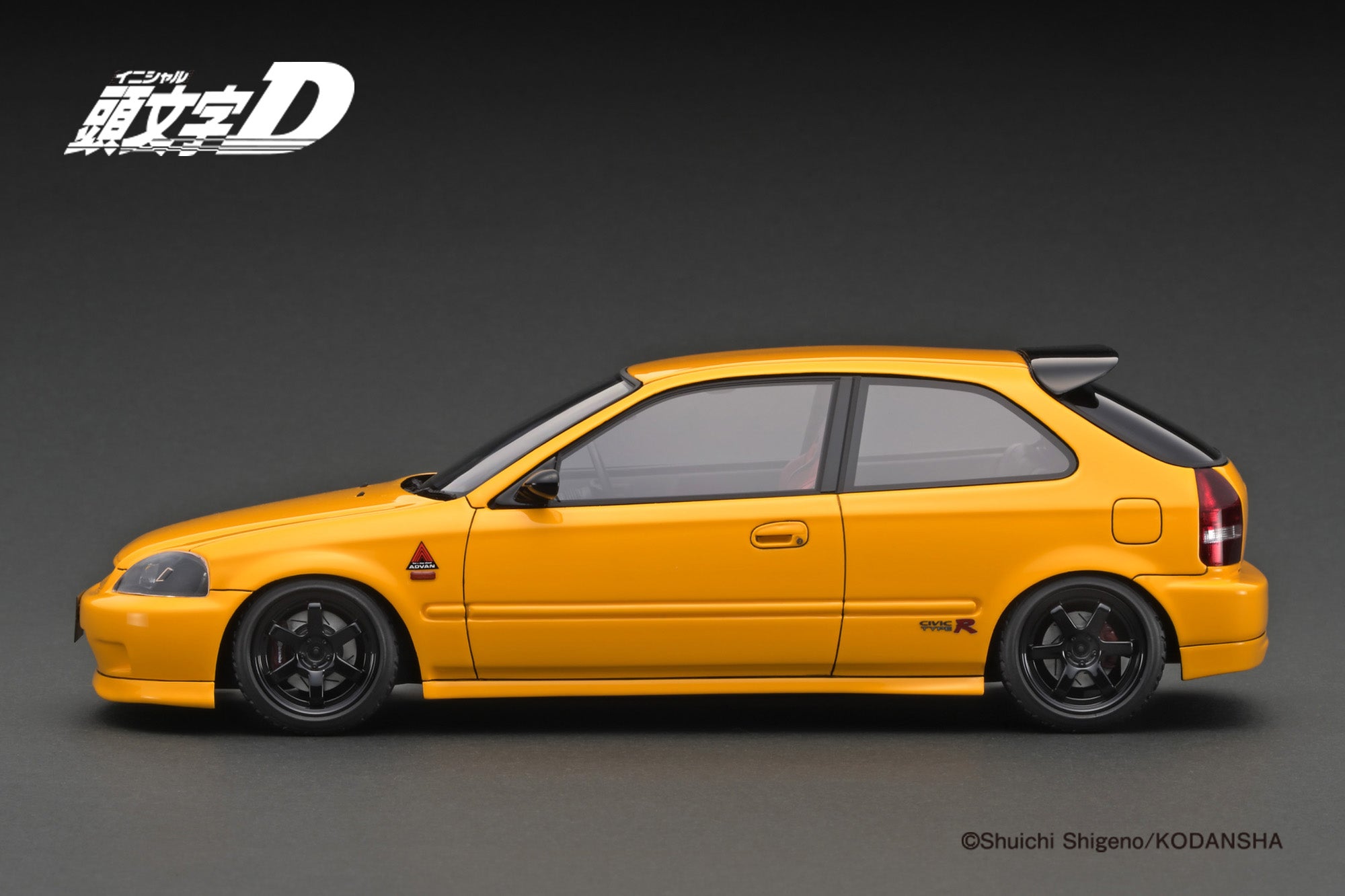 Ignition Model 1:18 INITIAL D Honda CIVIC (EK9) Type R Yellow