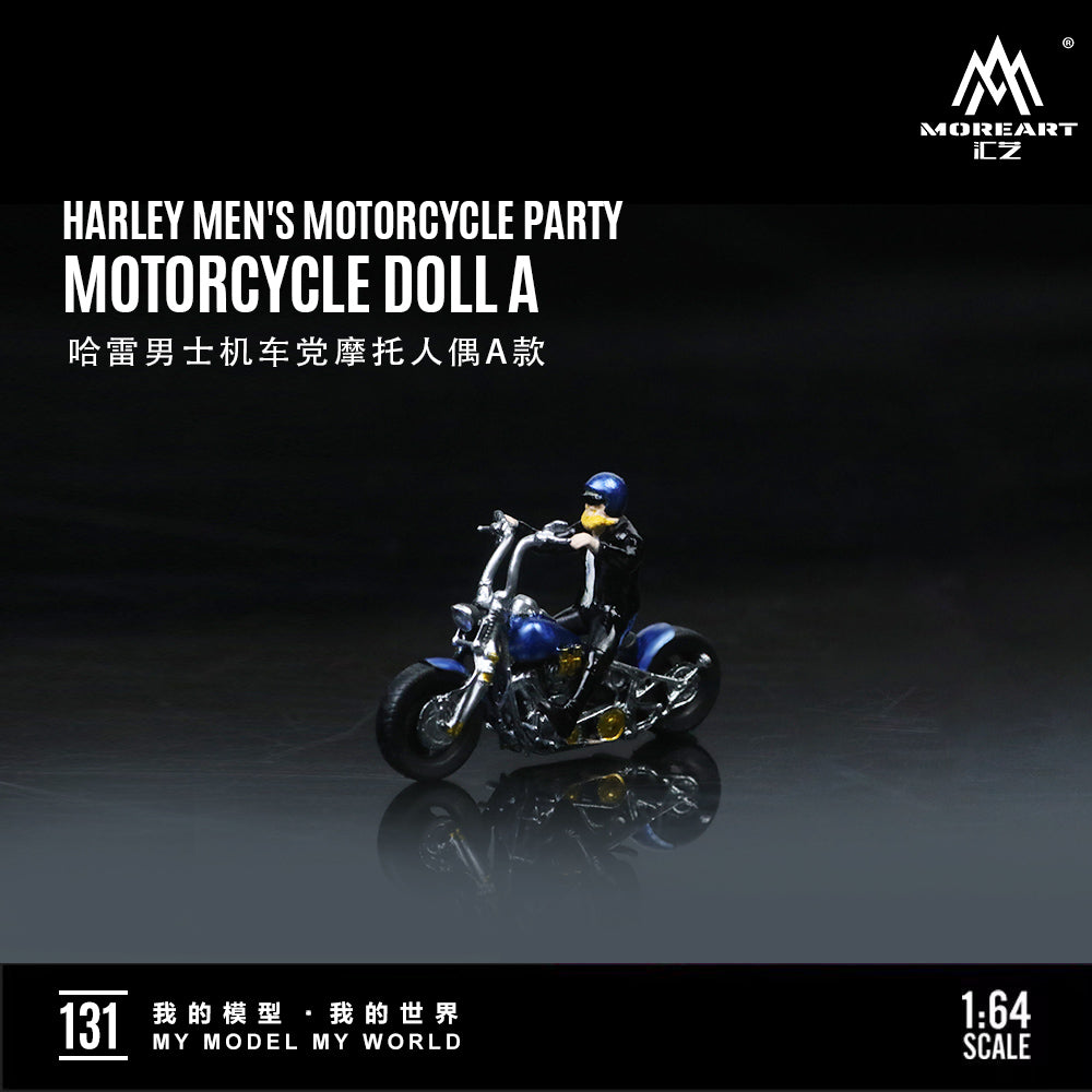 [Preorder] MoreArt 1:64 HARLEY MEN'S MOTORCYCLE PARTYMOTORCYCLE DOLL (2 Versions)