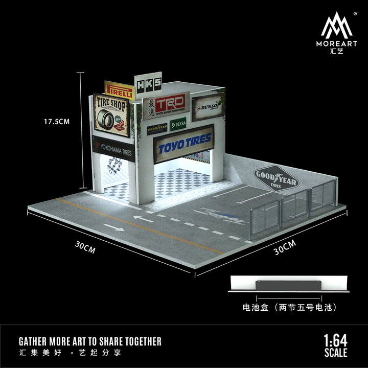 MoreArt 1:64 Vintage Auto Repair Shop Model MO936401