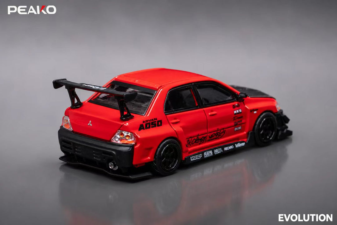 [Preorder] Peako 1:64 Varis Mitsubishi Lancer Evolution IX Red (2 Variants) PP64-002