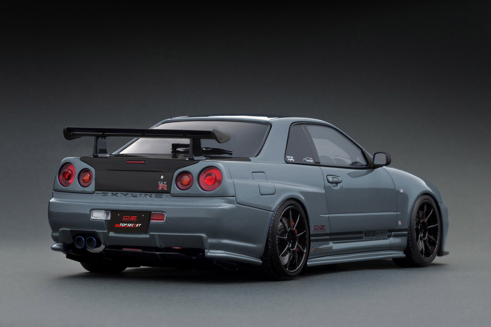 イグニッションモデル 1/18 TOPSECRET BNR34GT-R Ignition Model 1:18 TOP SECRET 34GT-R (BNR34) Stealth Gray