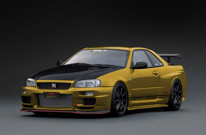 [Preorder] Ignition Model 1:18 TOP SECRET 34GT-R (BNR34) Gold IG3640