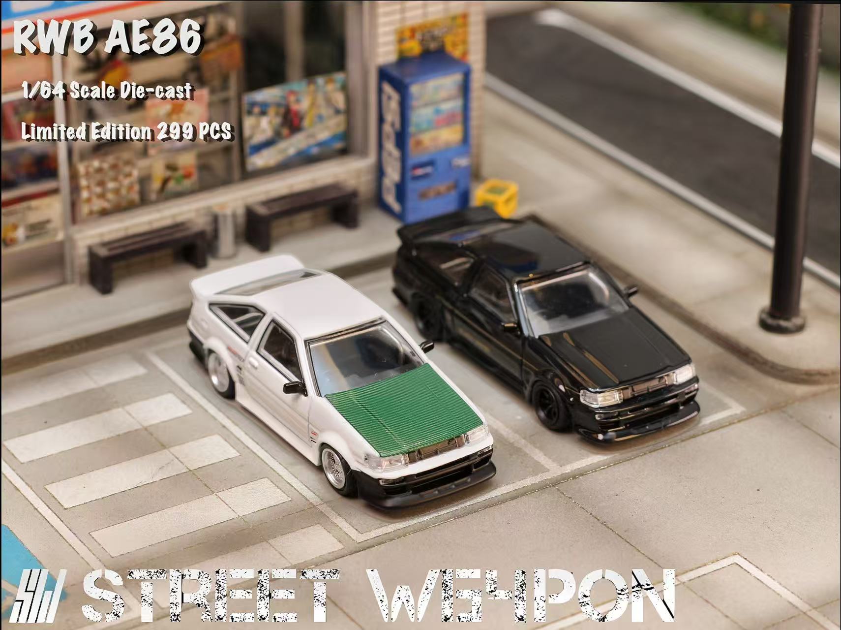 ミニカー 1/64 StreetWeapon RAUH-Weit 1/64 SW RWB 993 GT RAUH-Welt Red Short Wing Diecast Model