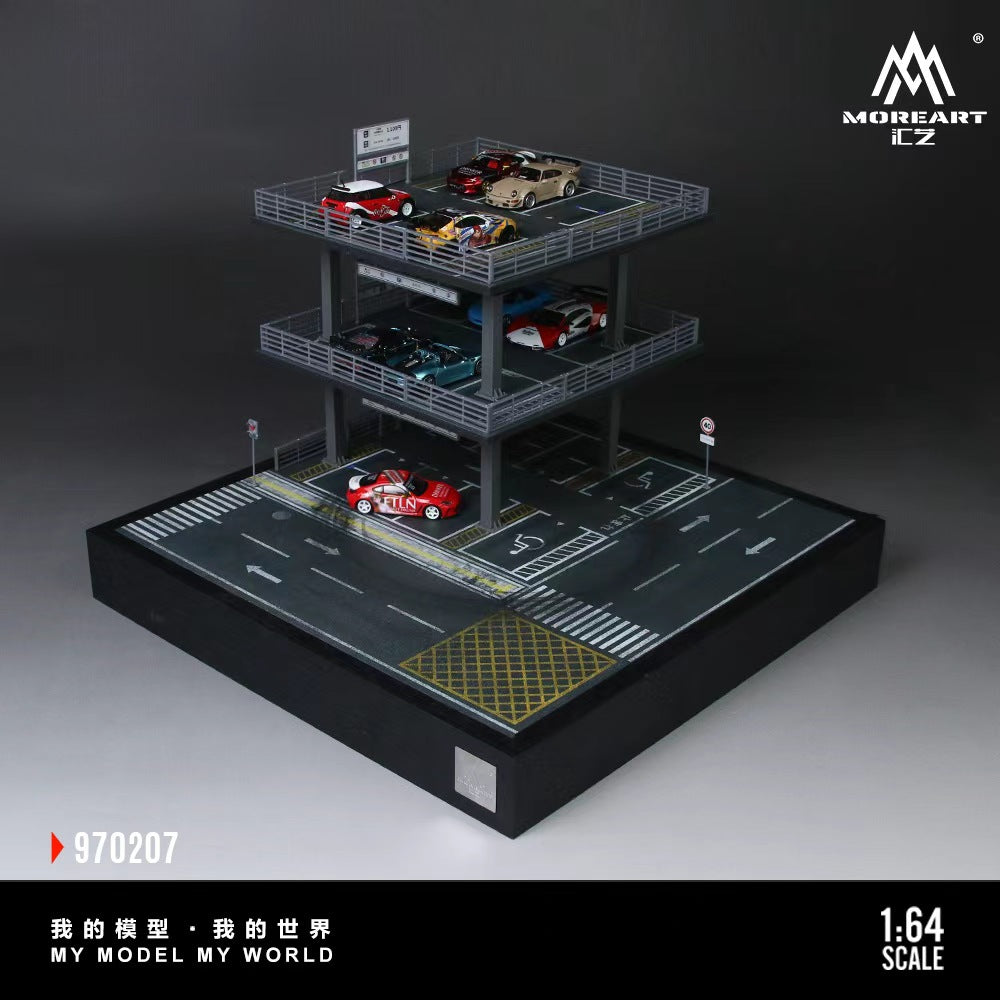 ☆ 1/64 Creative Garage Board ③ Preorder] MoreArt 1:64 PARKING GARAGE DRIFTING SCENE MO970207