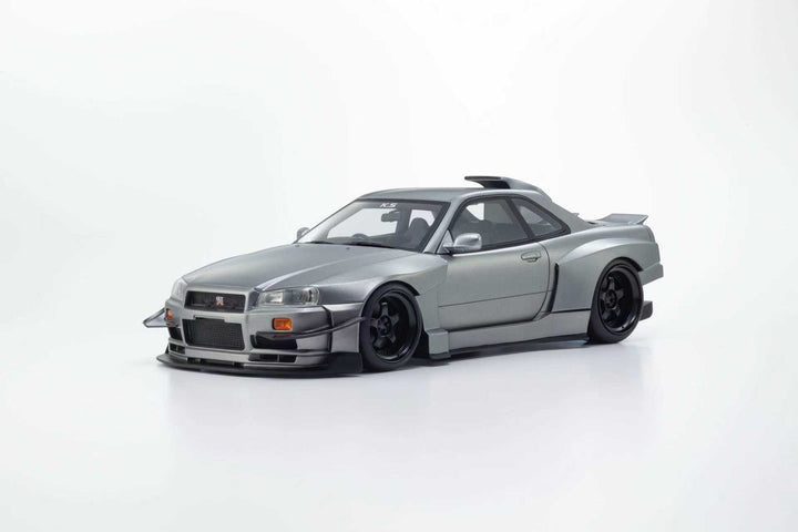 [Preorder] Kyosho 1:18 Nissan Skyline GT-R (R34) Khyzyl Saleem Grey KSR18068MG