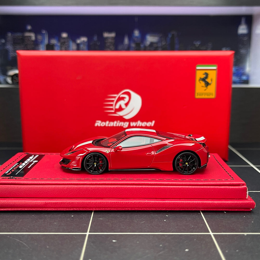 [Preorder] Rotating Wheel 1:64 Ferrari 488 Pista - Red