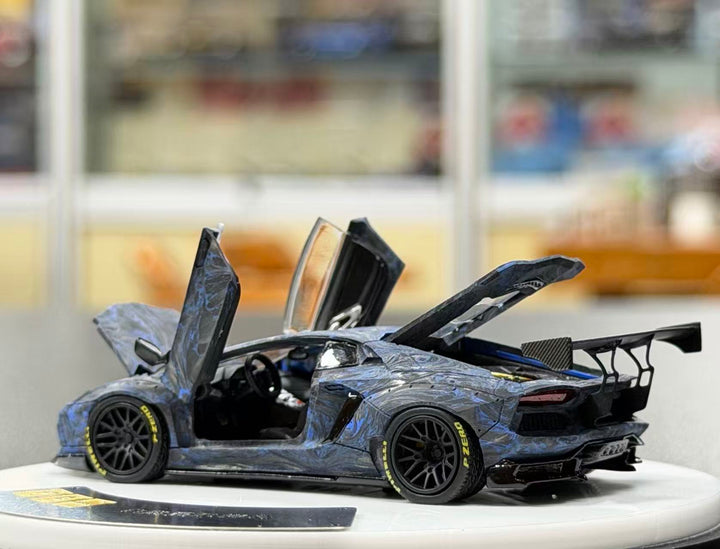 [Preorder] PGM 1:64 Lamborghini LB700 Blue Carbon Real Carbon