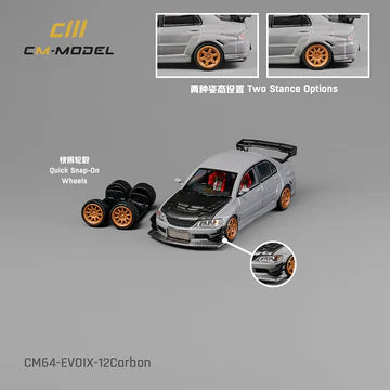 CM Model 1:64 Mitsubishi Lancer EvoIX Grey