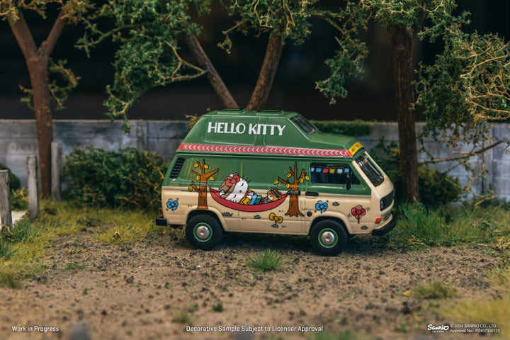 [Preorder] Tarmac Works 1:64 Volkswagen T3 Van Hello Kitty Camping