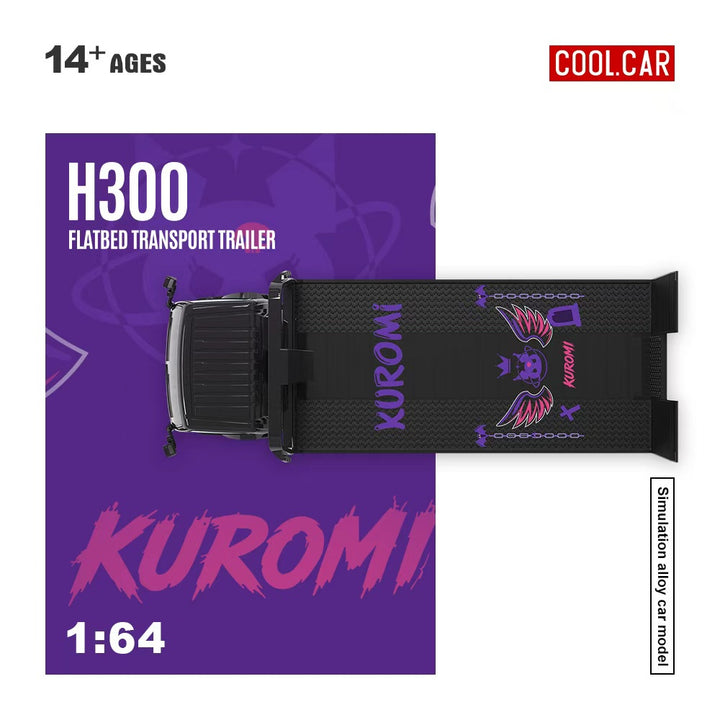 [Preorder] Cool Car 1:64 H300 FLATBED TRANSPORT TRAILER Kuromi Purple CC647240