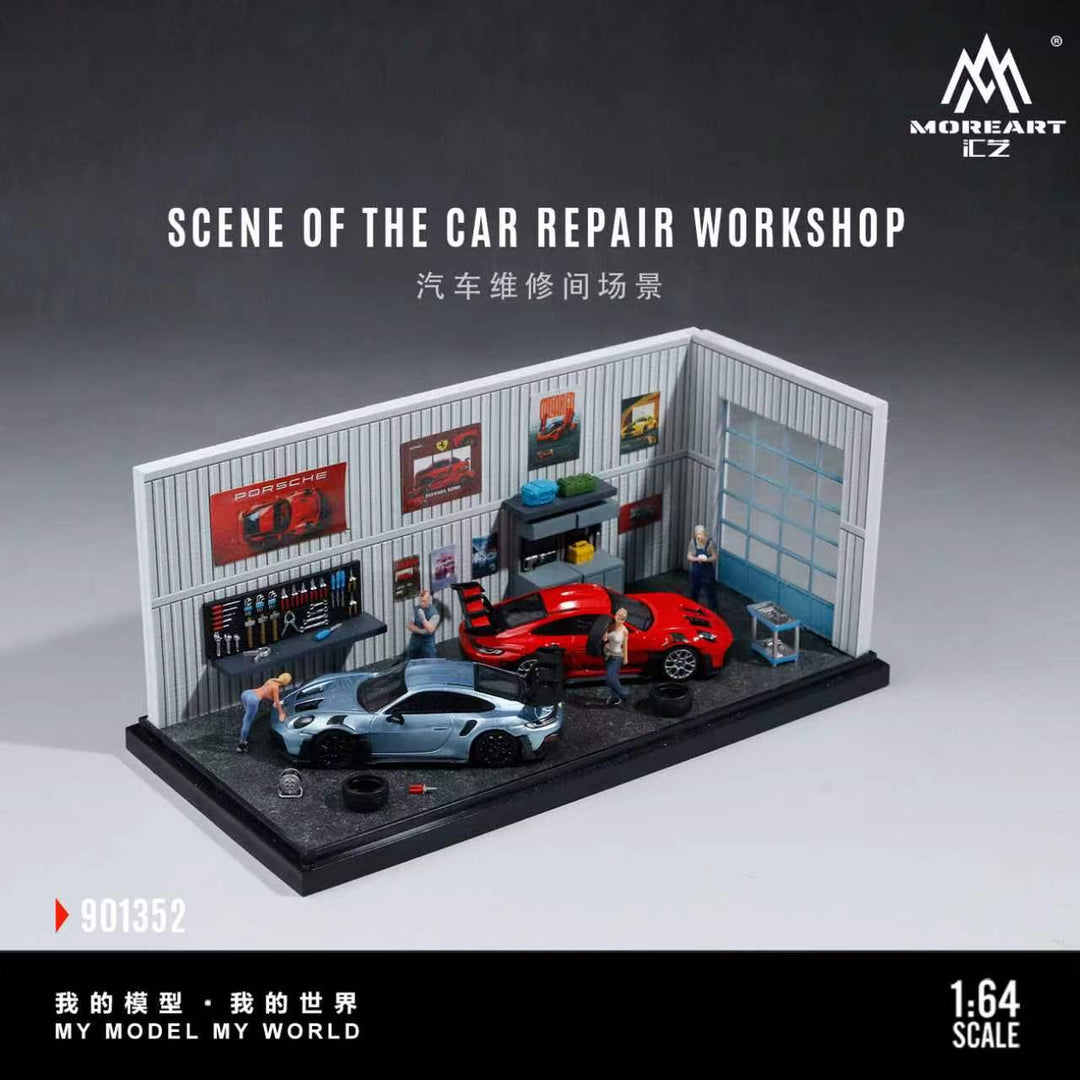 [Preorder] MoreArt 1:64 SCENE OF THE CAR REPAIR WORKSHOP MO901352