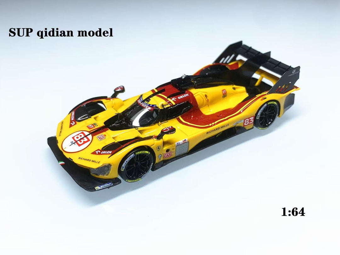 [Preorder] SUP qidian Model 1:64 Ferrari Supercar 499P 2025 Le Mans 24h Endurance Race AF Corse 83# Champion Car Yellow #83