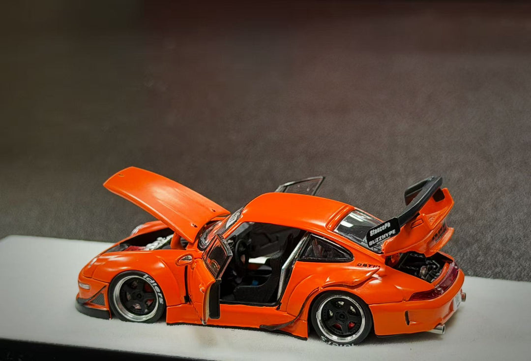 [Preorder] PGM 1:64 Porsche RWB 993 Thermal Orange PGM-640315 (2 Versions)