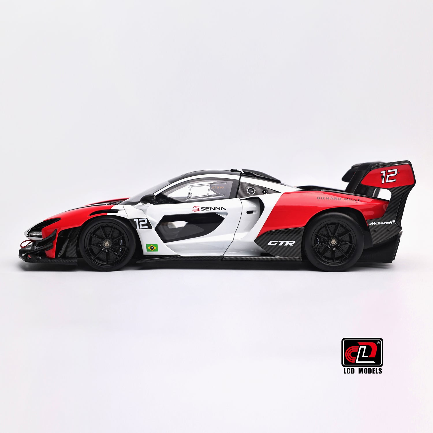 Preorder] LCD 1:18 McLaren Senna GTR Red and White LCD18016