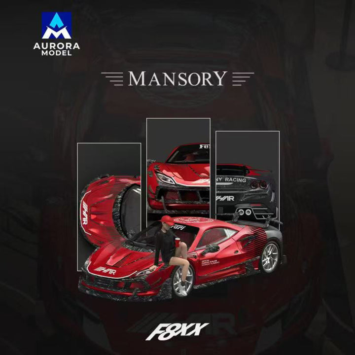[Preorder] Aurora Model 1:64 Ferrari F8 Tributo Mansory F8XX Har and Absolute racing Livery (4 Versions)