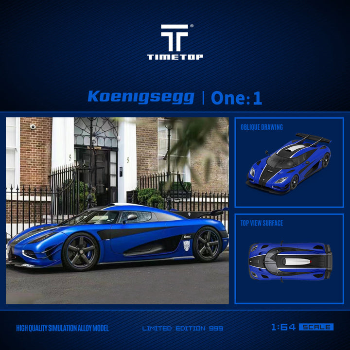 [Preorder] Time Top 1:64 Koenigsegg Agera One1 (2 Colours)