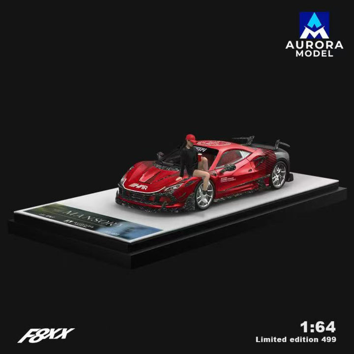 [Preorder] Aurora Model 1:64 Ferrari F8 Tributo Mansory F8XX Har and Absolute racing Livery (4 Versions)