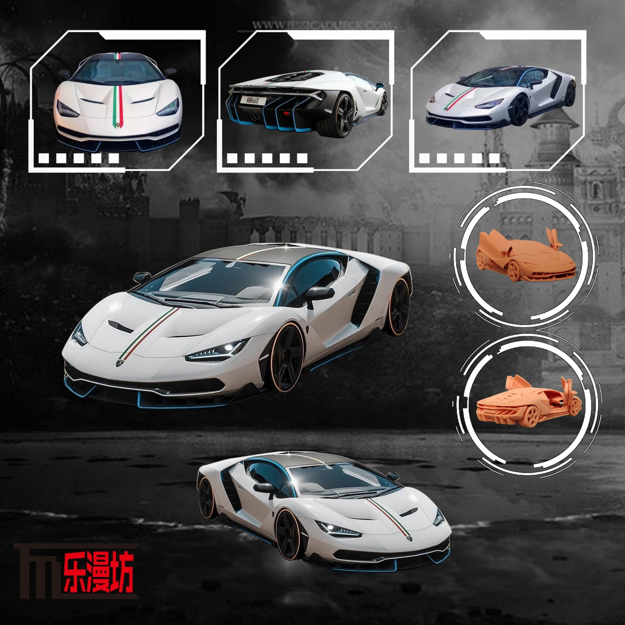 Preorder] LMF Model 1:64 Lamborghini Centenario Coupe (2 Colours
