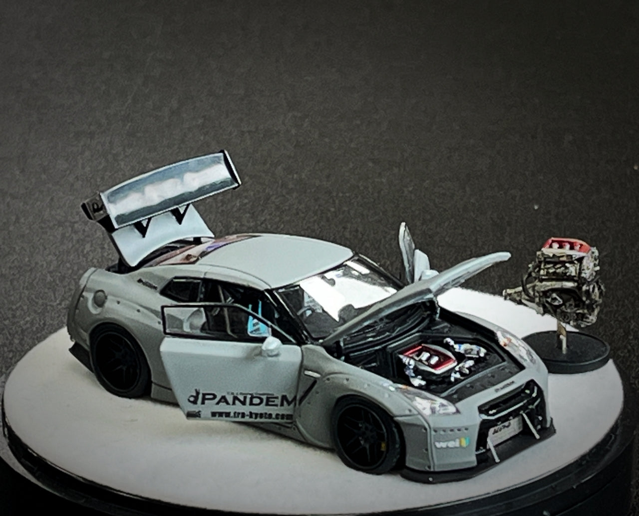 1999台限定PGM PANDEM R35GTR64/1 PGM 1:64 Gray GTR R35 Pandem Engine Model Diecast Metal Car | eBay