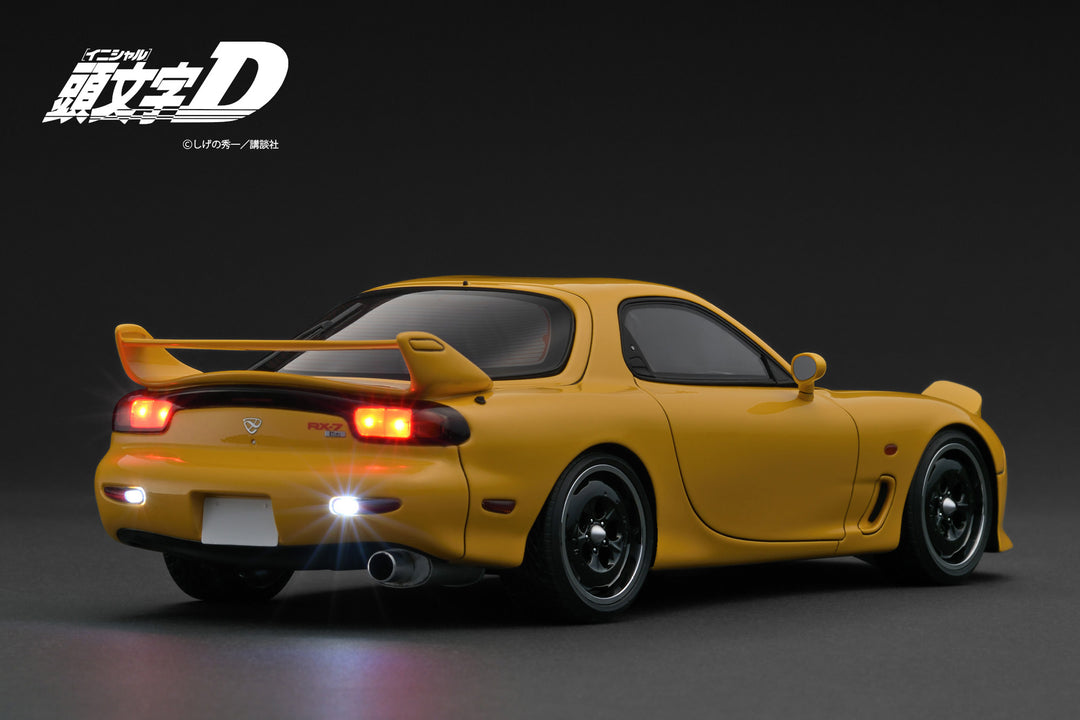 [Preorder] Ignition Model 1:18 INITIAL D Mazda RX-7 Mazda Speed A-spec (FD3S) Yellow SOUND & LED Ver. IG3940