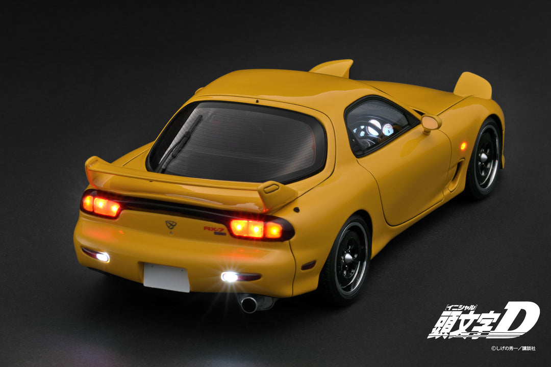 [Preorder] Ignition Model 1:18 INITIAL D Mazda RX-7 Mazda Speed A-spec (FD3S) Yellow SOUND & LED Ver. IG3940